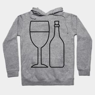 Wine Bottle Design Hoodie